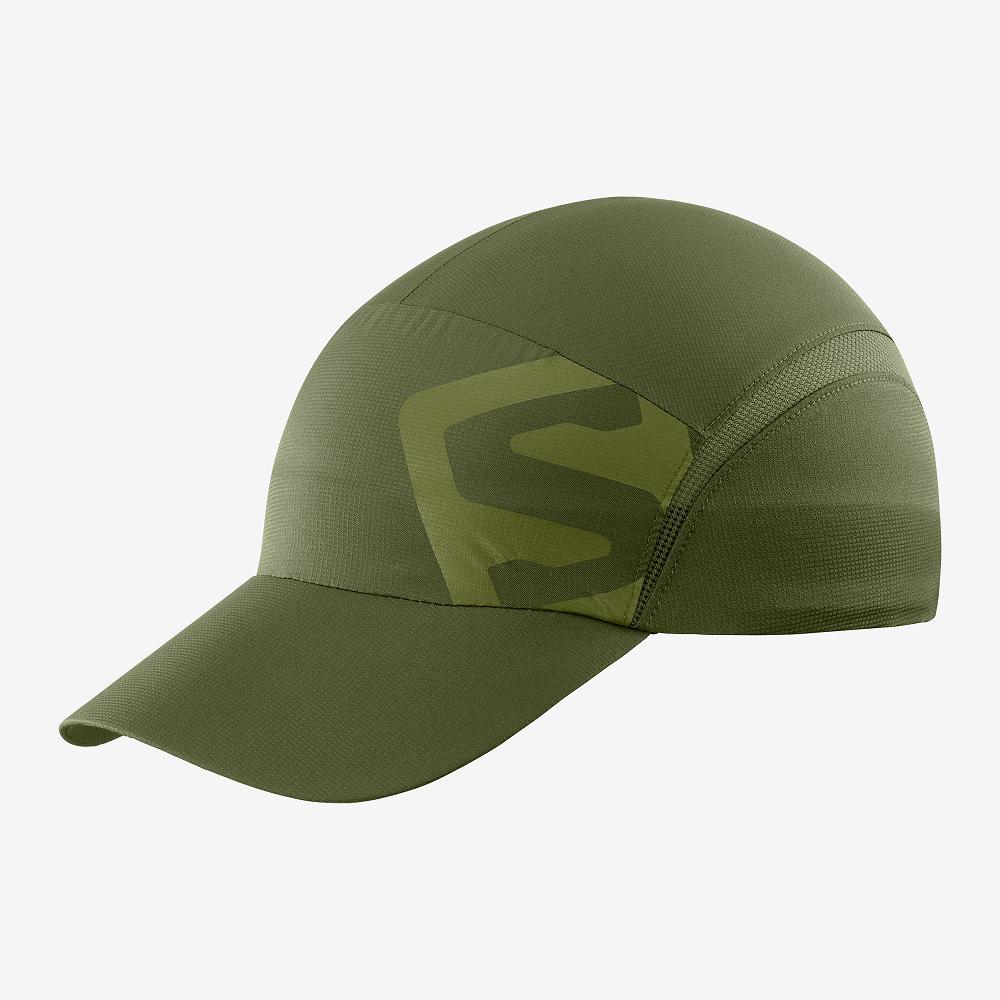 SALOMON XA Philippines - Men's Caps - Green | 875410-WLA